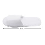 Chaussons ouverts jetables, Chaussons à dos fermé, Chaussons blancs, pour hôtels, SPA, centres de bien-être, paquet de 10 paires, blanc
