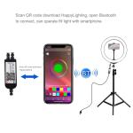 Anello a LED per selfie, 26 cm, luce e colori regolabili, treppiedi,con telecomando