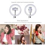 Anello a LED per selfie, 26 cm, luce e colori regolabili, treppiedi,con telecomando