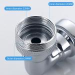 Mitigeur pivotant avec 2 fonctions de pulvérisation, extension de cuisine multifonctionnelle, adapté au filetage extérieur M20 M22 M24, pivotant à 1440°.