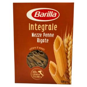 Barilla Pasta Integrale Mezze Penne Rigate di Semola di Grano Duro, 500 g