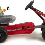 Go-Kart mit Pedalen für Kinder, Feber, rot und schwarz