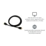 HDMI-Kabel, 3 m 4K, Highspeed mit 18 Gbps Ethernet, 4K@60 Hz, 2160p, Schwarz