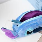 Boîte en peluche, collège primaire, fille, Stitch Disney, 20x9x5cm tissu peluche
