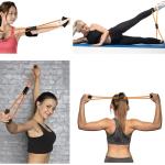 Élastique bandes fitness ensemble de 5 bandes de résistance de gym à la maison