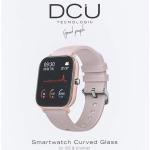 Montre intelligente, carrée, en verre incurvé, avec moniteur de fréquence cardiaque et de pression artérielle 
