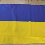 Drapeau de l'Ukraine, 150x90 cm, avec boutonnières, bleu et jaune
