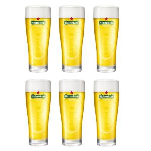 Bicchieri di Birra 25 cl / 250 ml, Set da 6 Bicchieri di Alta Qualità, marchio Heineken