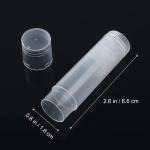 Tube, Stick, stick de baume à lèvres vide, stick de brillant à lèvres, pour rouge à lèvres, récipient vide, avec bouchon et vis de régulation, contenu 5g