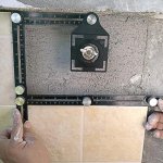 Mehrwinkelmaßstab mit Schlitz, vielseitig einsetzbar, für Fliesen, aus Aluminium, geeignet für Fliesenleger, Bauherren, Handwerker, Schreiner und Heimwerker