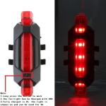 Fahrradbeleuchtung vorne und hinten, wiederaufladbar USB, 300 Lumen, 3 Modi, IPX6 wasserdicht