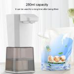 Distributeur de savon automatique, capacité 280 ml, sans toucher, pour gel désinfectant, savon liquide
